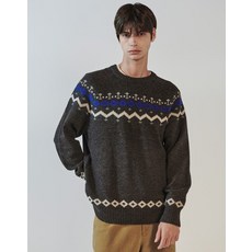 [헤지스 남성] [[24FW]] HZSW4F804CG [24FW시즌오프][HIS]램스울 페어아일 니트