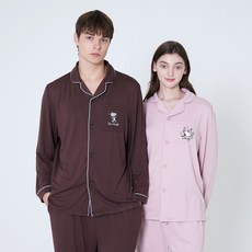 [애니바디 커플 언더웨어] 공용 피치기모 9부 파자마 세트-스누피 ANJS24W91_NC신구로점