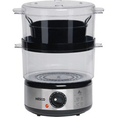 네스코 ST25F 푸드 스티머 5쿼트 400와트 블랙클리어, 네스코 ST25F 푸드 스티머 5쿼트 400와트 블랙클, 1개