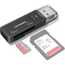 Kiorafoto USB 3.1 SD 카드 리더 3 in 1 UHSII 4.0 Micro 어댑터USB C 2.0 커넥터 포함 카메라 노트북 PC Pad Tablet OTG Andr, USB 3.0 SD Card Reader, 1개