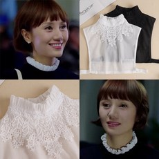 아린스 블라우스 탈부착 니트 넥케이프 넥카라 프릴
