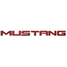 포드 MUSTANG 머스탱 레터링 엠블럼 스티커, 무광레드
