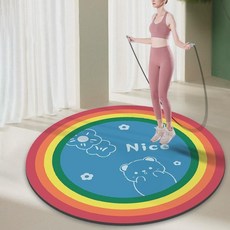 실내 줄넘기 무선 충격 흡수 매트 원형 전문 스포츠 방음 매트 미끄럼 방지 무음 점퍼 매트 방진 매트
