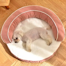 거실 강아지매트 보금자리 겨울 보온 미니견 사계절 공용 테디보금자리 캣츠보금자리 탈부착 가능 애견용품 강아지 침대 매트, 석영분말, 스몰 사이즈-직경 55(8금내 반려동물)-풀, 1개