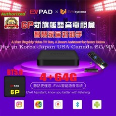EVPAD AI TV 박스 6K 안드로이드 10 음성 제어 KR JP SG MY CA 미국 인도 태국 PK Evpad 2023, 34.Au 플러그 - Evpad 6P Box