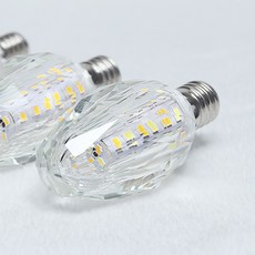 LED전구 크리스탈 촛대구 샹들리에전구 인테리어전구 꼬마전구 소형전구, E14, 1개, 주백색