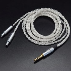 Audiocrast 실버 도금 헤드폰 업그레이드 케이블 2.5 3.5 4.4mm 6.35 XLR 밸런스드 8 코어 HD800 HD800S HD820 용, [01] 0.5m, [03] 4.4mm Balanced plug