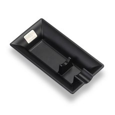 클래식 메탈 시가 재떨이 홈 시가 홀더 가제트 휴대용 여행 재떨이 옥외, Black, 1개