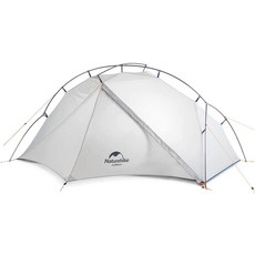 Naturehike VIK 1/2인용 초경량 3계절 배낭여행 텐트 풋프린트 포함 - 캠핑 하이킹용 15D 경량 휴대용 텐트 휴대용 가방 포함, 1) 화이트 (1P)