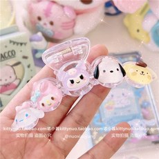 산리오투명집게핀