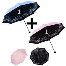 [2개세트] 여성 벚꽃 암막 양산 초경량 자외선차단 접는 3단 양우산 우산 우양산 양산선물 4컬러 (웨일썸)