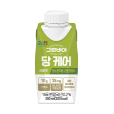 당뇨환자용 그린비아 당케어 곡물맛 200ml x 36팩, 36개