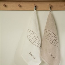 스칸피쉬 자수 핸드타올(주방수건) 2P SET