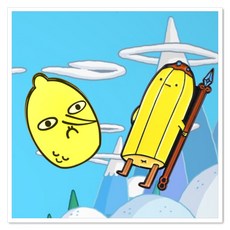 레몬백작 어드벤처타임 Lemongrab 바나나가드 핀뱃지 Adventure Time