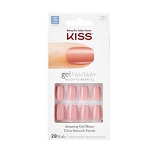 Kiss Nails GEL FANTASY Short Design Nails wAdhesive Tabs Glue (KGN12-RIBBONS) (1 PACK), One Color_1 PACK, One Color_1 PACK, 상세 설명 참조0