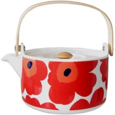 4. 마리멧코(Marimekko) 마리멧코 marimekko 티포트 급스 우니코 무늬 UNIKKO 화이트 레드 700ml 63435001, 원 사이즈_원 컬러, 원 컬러