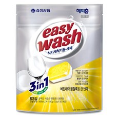 HAPPYHOME Yuhan Corporation 易洗洗碗機清潔劑 檸檬醋 53p, 530g, 1個