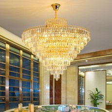 호텔 샹들리에 거실 복층 샹제리에 카페 안방 크리스탈, 직경80cm높이85cm의고급삼색B
