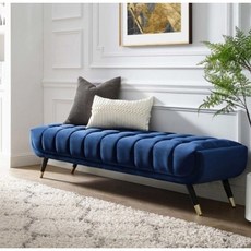 등받이없는쇼파 벤치의자 벨벳벤치, 네이비120