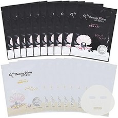 일본직발송 6. 我的美麗日記-내 예쁜 일기- 我的美麗日記 나의 예쁜 일기 페이스 마스크 페이스 팩 진주, One Size, 화이트 진주 amp; 블랙 진주 합, 1개