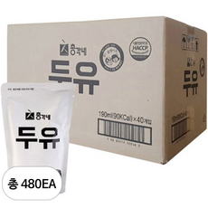 총각네 검은콩 두유 190ml 40개, 480개