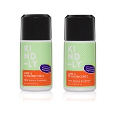 Kind-ly 카인들리 네츄럴 라임 유향 데오드란트 60mlx2개 Kindly Natural Deodorant Lime Frankincense, 1개, 60ml