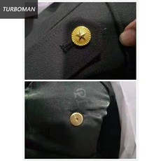 TURBOMAN TRBOMAN 가을 겨울 견장 단추 메 탈 너트 넥 위장복 모자 에 장식