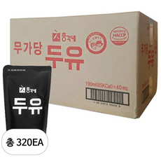 총각네 무가당두유 190ml, 320개