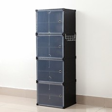 스톰 투명 도어형 신발장(8단) (40x127cm), 1개