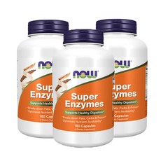 나우푸드 Now Foods 수퍼 엔자임 효소 Super Enzymes 180정 3개, 180개