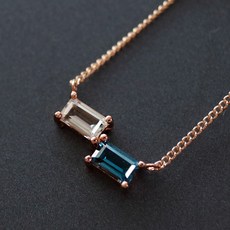뷰띵 14K 18K 천연 토파즈 목걸이