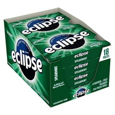 Eclipse Gum 일식 스피어민트 Sugarfree 껌 18개 (8팩), 선택, 상세설명참조