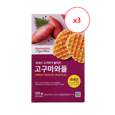 홈플러스시그니처 고구마와플, 3개, 120g