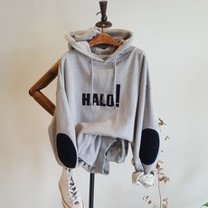 모노타임 HALO 후드 소매 패치 맨투맨