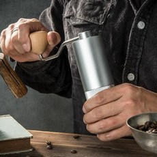 샘플 로스터기 로스팅 기계 모카포트 커피 프레스기 핸드드라이브식 가정용 휴대용 합금알루미, 01 블랙