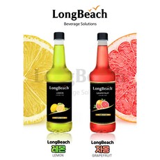 롱비치 레몬 시럽 740ml 에이드 블루 핑크레몬에이드 자몽에이트 수입음료 칵테일, 1개