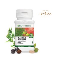 미국 암웨이 뉴트리라이트 헤어 스킨 네일 콜라겐 비오틴 60정 2개월분 Nutrilite Hair Skin & Nail Health, 1병