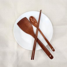 옻이담 옻칠 조리도구 세트 알찬구성 일자뒤지개 튀김젓가락 볶음스푼소, 1개