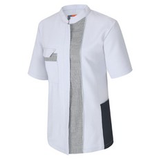 미화원 반팔상의 하복 청소복 유니폼 상호이름 무료, 100XL-여성88, 네이비, 1개