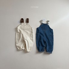 24가을 미니로브 캥거루데님오버롤(10~48개월) 베베 팬츠 멜빵바지 등원룩