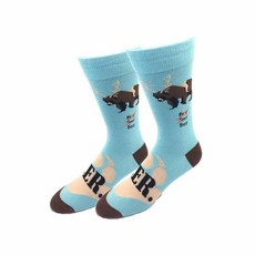 Beer? One Size Fits Most Light Blue Crew Socks 맥주? 대부분의 라이트 블루 크루 양말에 맞는 프리 사이즈