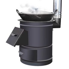 화목난로 드럼통 현장 소각로 스토브 캠핑장 야영, 특두께 40cm+2m 튜브+부속품+냄비+뚜껑, 1개