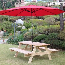 착한테이블 야외 테이블 방부 방수 야외테이블 의자 세트 상 정원 마당 탁자 파라솔 별매, 무도색