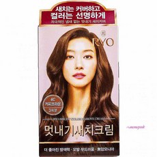 우아채 멋내기 크림 일회용 6c-커피브라운 새치 3회분 머리 미장센 염색약ghi009, 1개, 상품선택