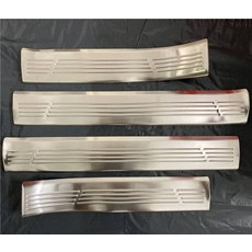 자동차 WELKINRY 벤츠 GLE W167 인테리어 카 도어 실 문턱 환영 풋 페달 scuffproof 가 플레이트, [02] silver 4pcs
