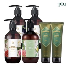 [KT알파쇼핑]플루 퍼퓸드 스크럽 바디워시 500gx3(향 혼합)+바디스크럽 200gx2+바디로션500g
