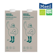 마이너피겨스 유기농 오트밀크 1L x 2개 귀리음료 두유 식물성 곡물우유