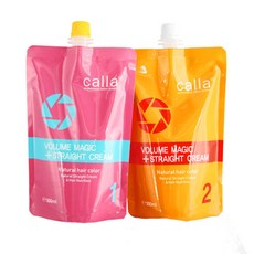 엘르 칼라 볼륨 매직스트레이트 1제+2제500ml(크림), 1개