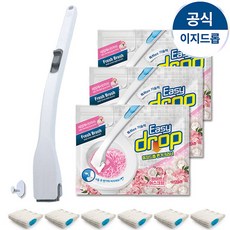 이지드롭 일회용 변기크리너 세트 그레이핸들 + 리필3팩+사은품 6개입 증정, 그레이핸들1+화이트머스크 3팩(+사은품6개입), 1세트