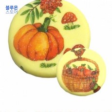 블루몬 데코비누 호박과바구니 4인용 비누 비누만들기 비누공예 욕실용품 동물비누, 1개